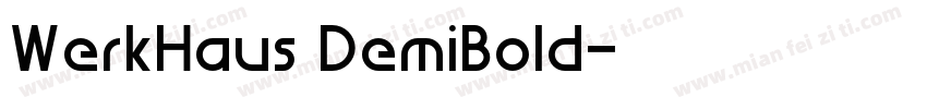 WerkHaus DemiBold字体转换